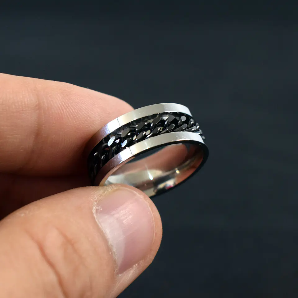 Anillo Cadena Antiestres Acero Inoxidable  4