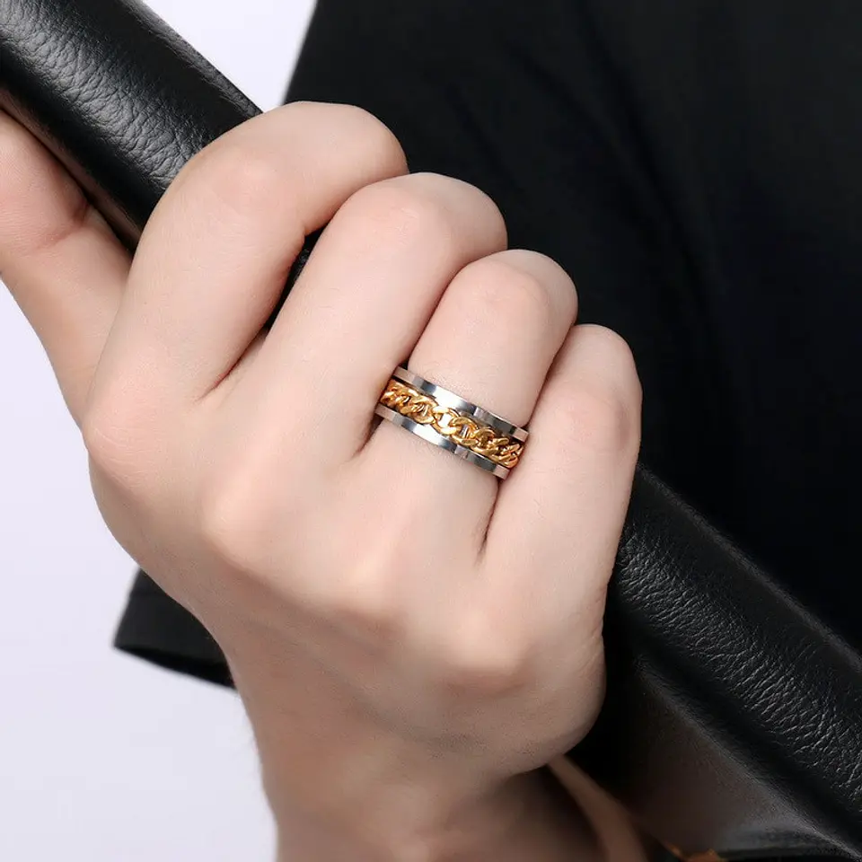 Anillo Cadena Antiestres Acero Inoxidable  9