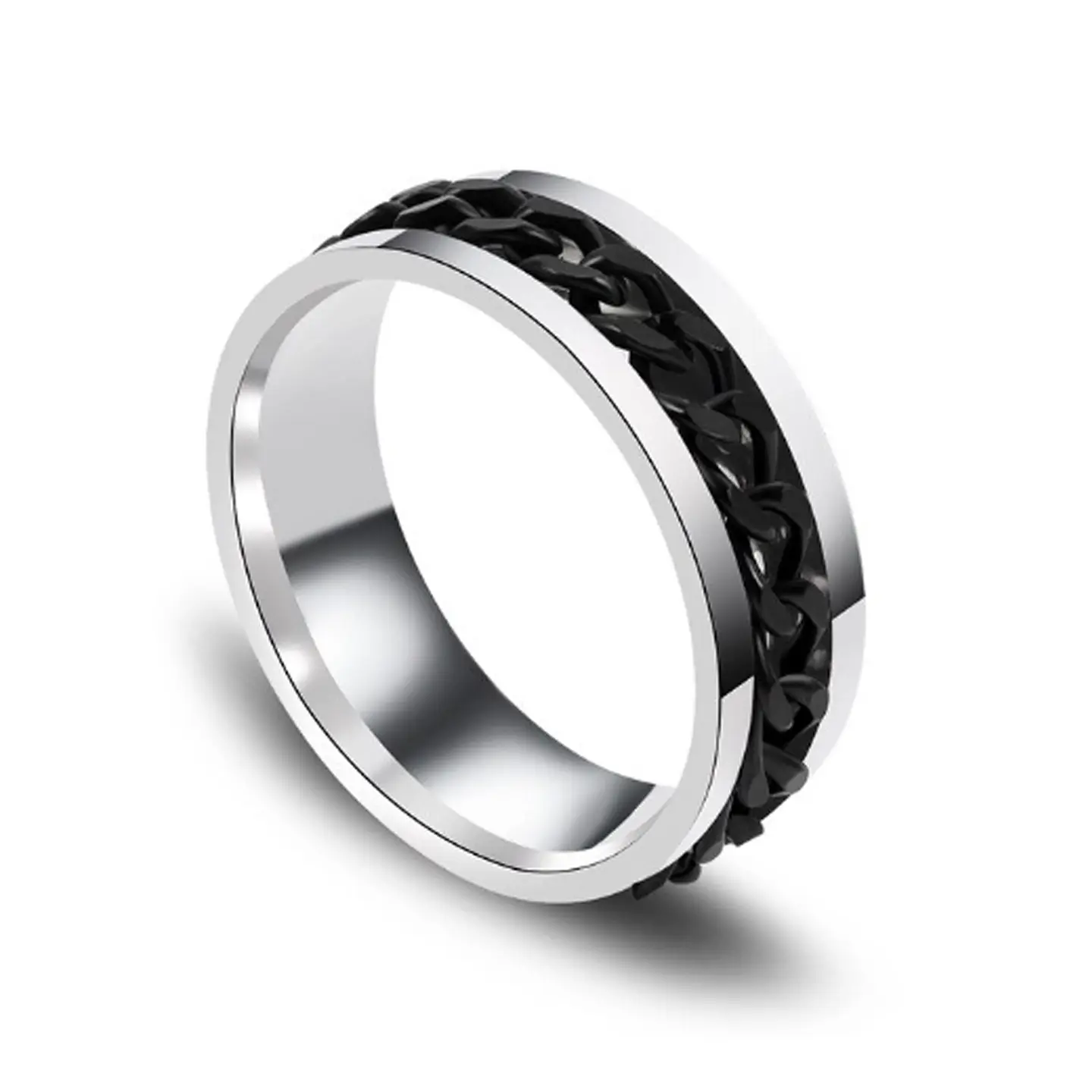 Anillo Cadena Antiestres Acero Inoxidable  2