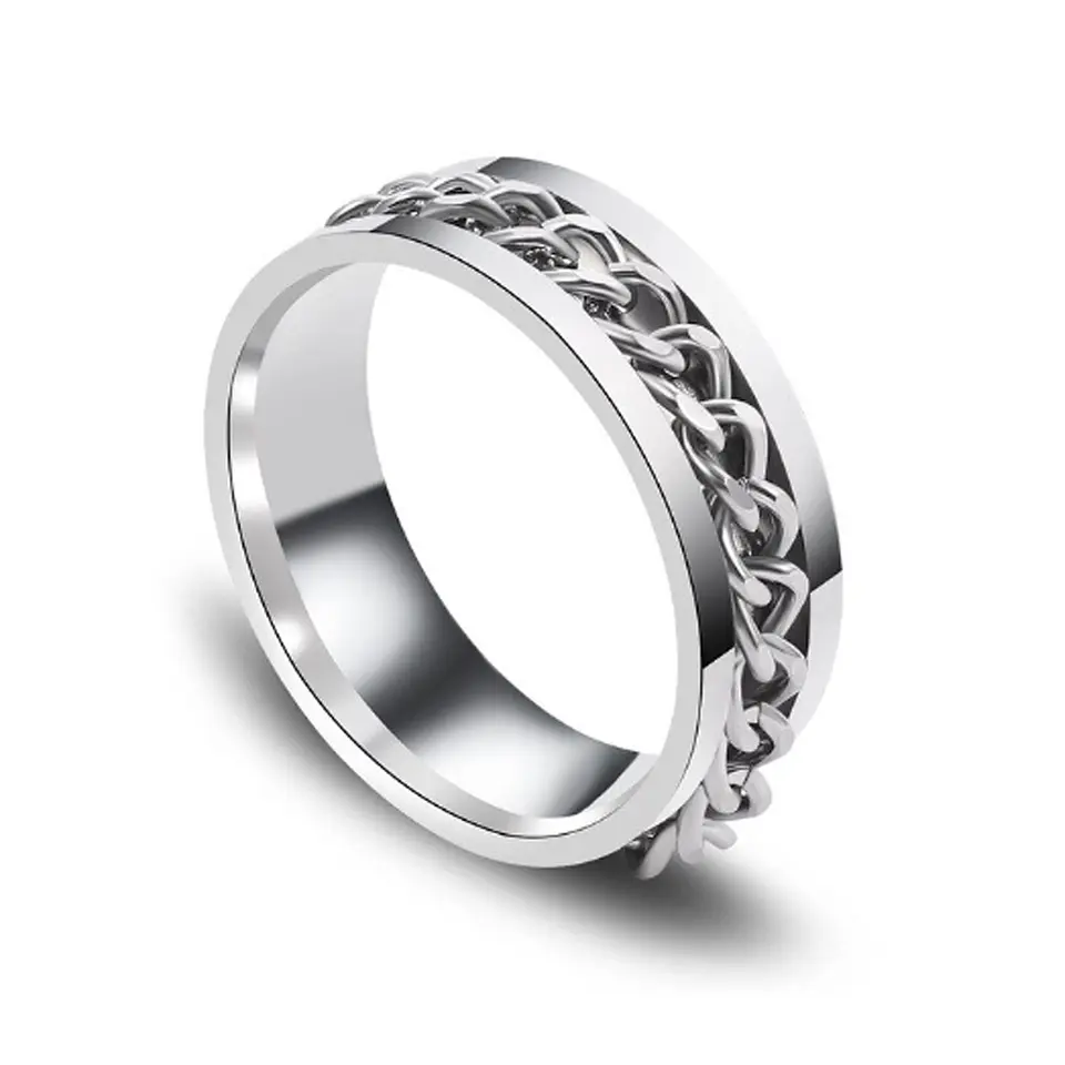Anillo Cadena Antiestres Acero Inoxidable  3