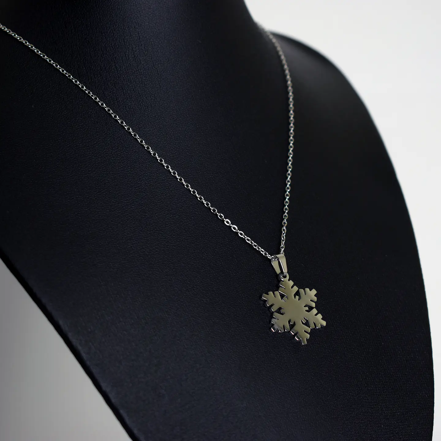 Collar Copo De Nieve Acero Inoxidable Colgante Unisex 7