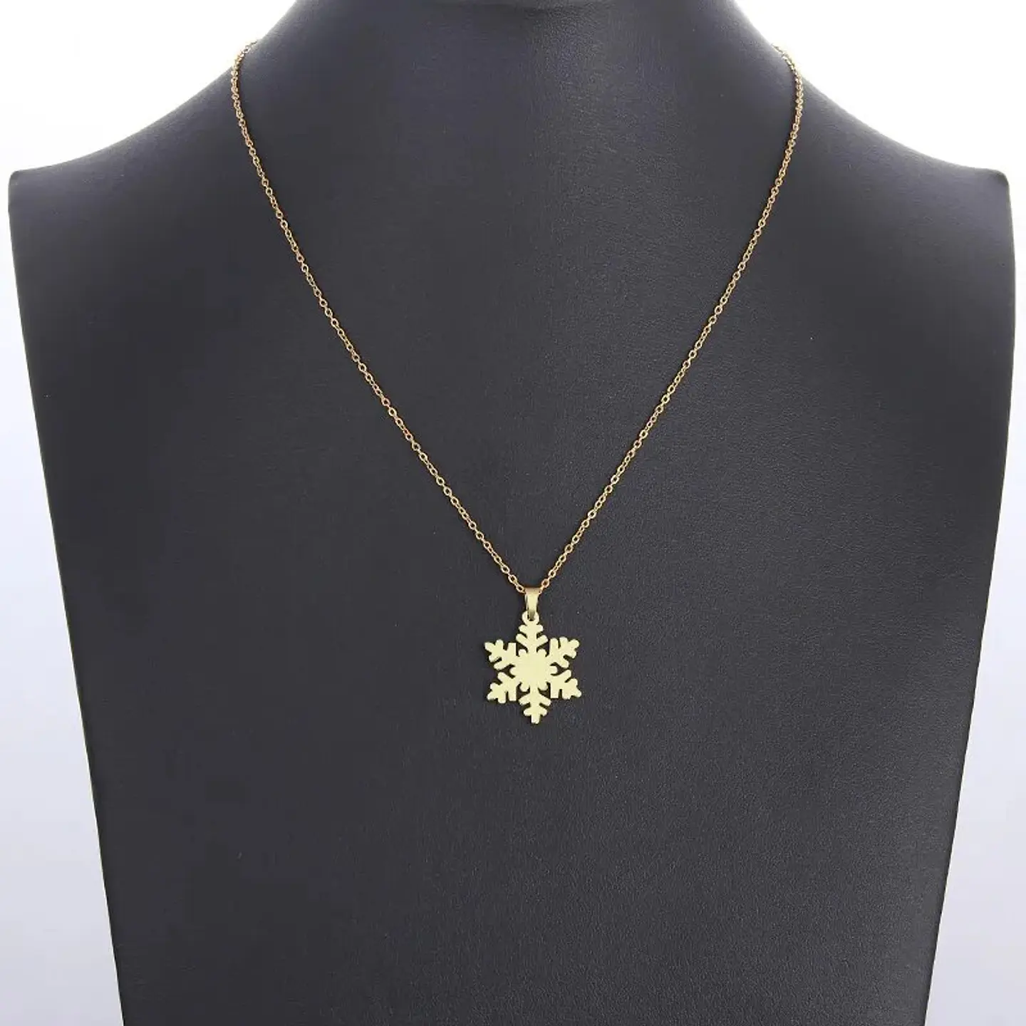 Collar Copo De Nieve Acero Inoxidable Colgante Unisex 8