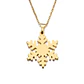 Collar Copo De Nieve Acero Inoxidable Colgante Unisex - Miniatura 2