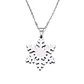Collar Copo De Nieve Acero Inoxidable Colgante Unisex - Miniatura 1