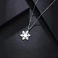 Collar Copo De Nieve Acero Inoxidable Colgante Unisex - Miniatura 4