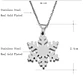 Collar Copo De Nieve Acero Inoxidable Colgante Unisex - Miniatura 3