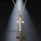 Collar Cruz Hueca Religión Acero Inoxidable Colgante Unisex - Miniatura 5