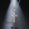 Collar Cruz Hueca Religión Acero Inoxidable Colgante Unisex 7