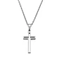 Collar Cruz Hueca Religión Acero Inoxidable Colgante Unisex - Miniatura 2