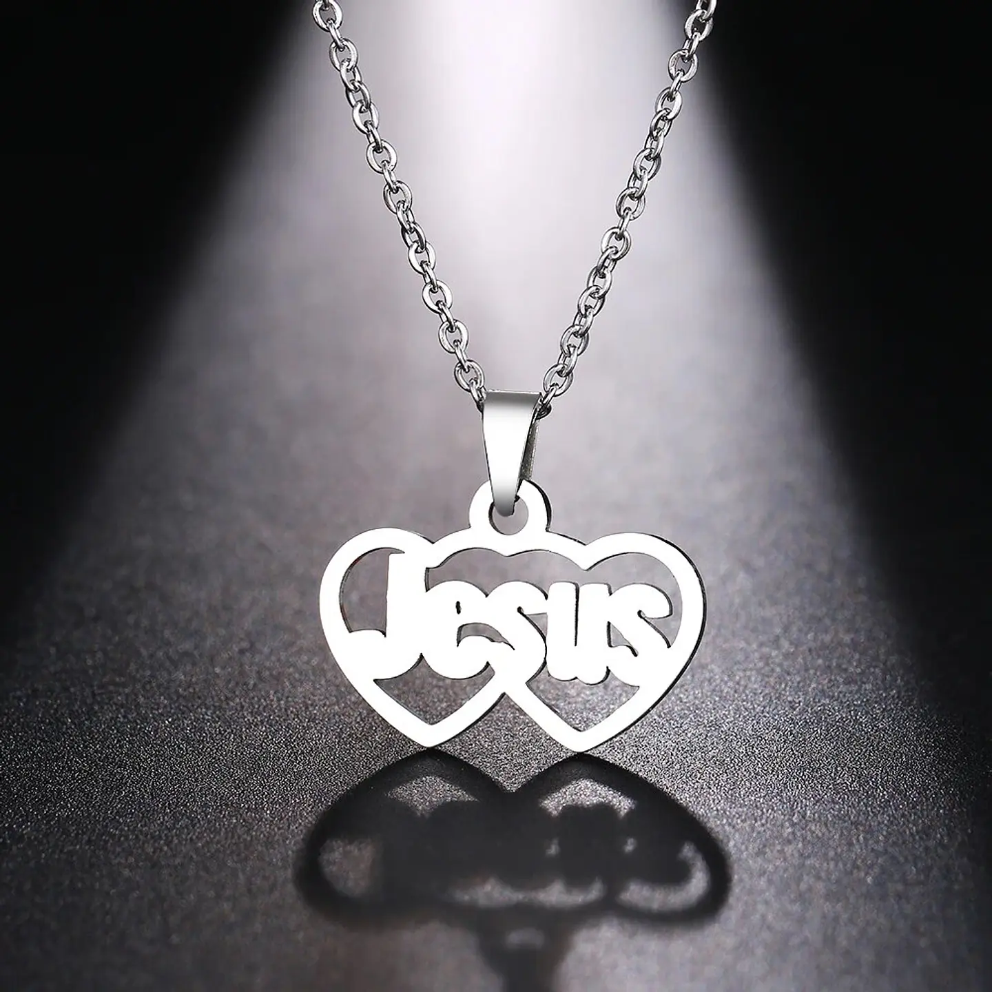 Collar Jesús Religión Acero Inoxidable Colgante Unisex 7