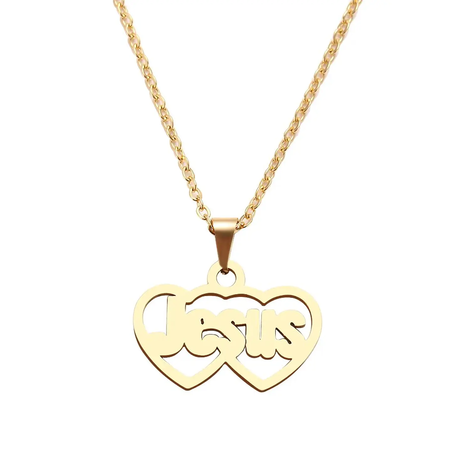 Collar Jesús Religión Acero Inoxidable Colgante Unisex 1