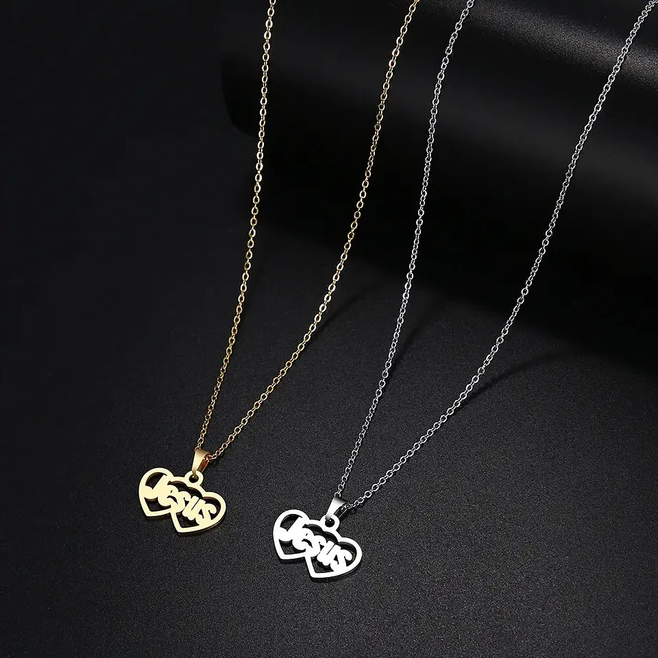 Collar Jesús Religión Acero Inoxidable Colgante Unisex 4
