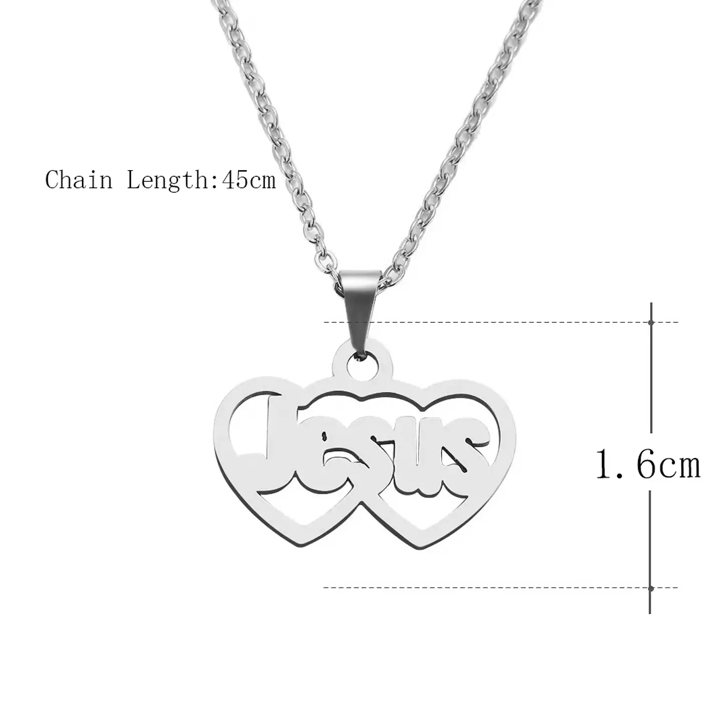 Collar Jesús Religión Acero Inoxidable Colgante Unisex 3