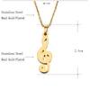 Collar Nota Musical Clave De Sol Acero Inoxidable Colgante 3