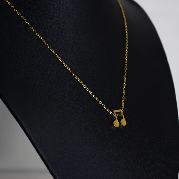 Collar Nota Musical Semicorchea Acero Inoxidable Colgante 6