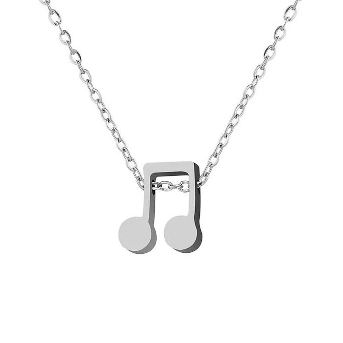 Collar Nota Musical Semicorchea Acero Inoxidable Colgante 1