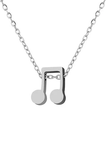 Collar Nota Musical Semicorchea Acero Inoxidable Colgante