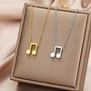Collar Nota Musical Semicorchea Acero Inoxidable Colgante 5