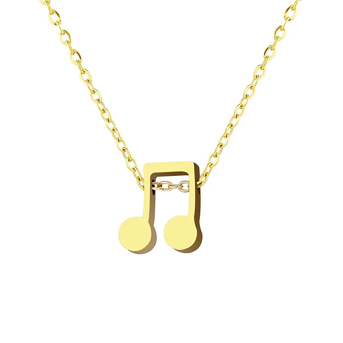 Collar Nota Musical Semicorchea Acero Inoxidable Colgante 2