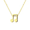Collar Nota Musical Semicorchea Acero Inoxidable Colgante 2