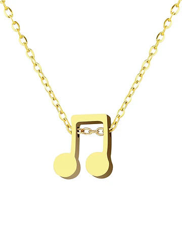 Collar Nota Musical Semicorchea Acero Inoxidable Colgante