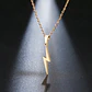 Collar Rayo Rayito Acero Inoxidable Colgante Unisex - Miniatura 5