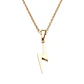 Collar Rayo Rayito Acero Inoxidable Colgante Unisex - Miniatura 1