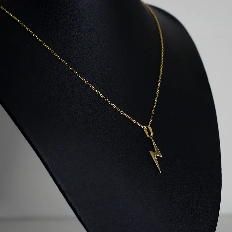 Collar Rayo Rayito Acero Inoxidable Colgante Unisex 7