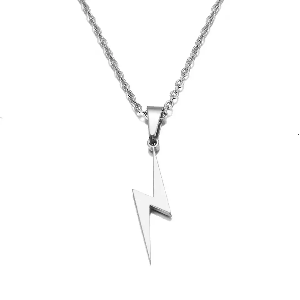 Collar Rayo Rayito Acero Inoxidable Colgante Unisex 2