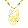 Collar Wolf Cabeza De Lobo Acero Inoxidable Colgante 1