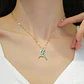 Collar Colibrí Azul Cadena En Acero Inoxidable - Bañado Oro 18k - Miniatura 5