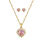 Set Collar + Aros Corazón Acero Inoxidable - Bañado Oro 18k - Miniatura 1
