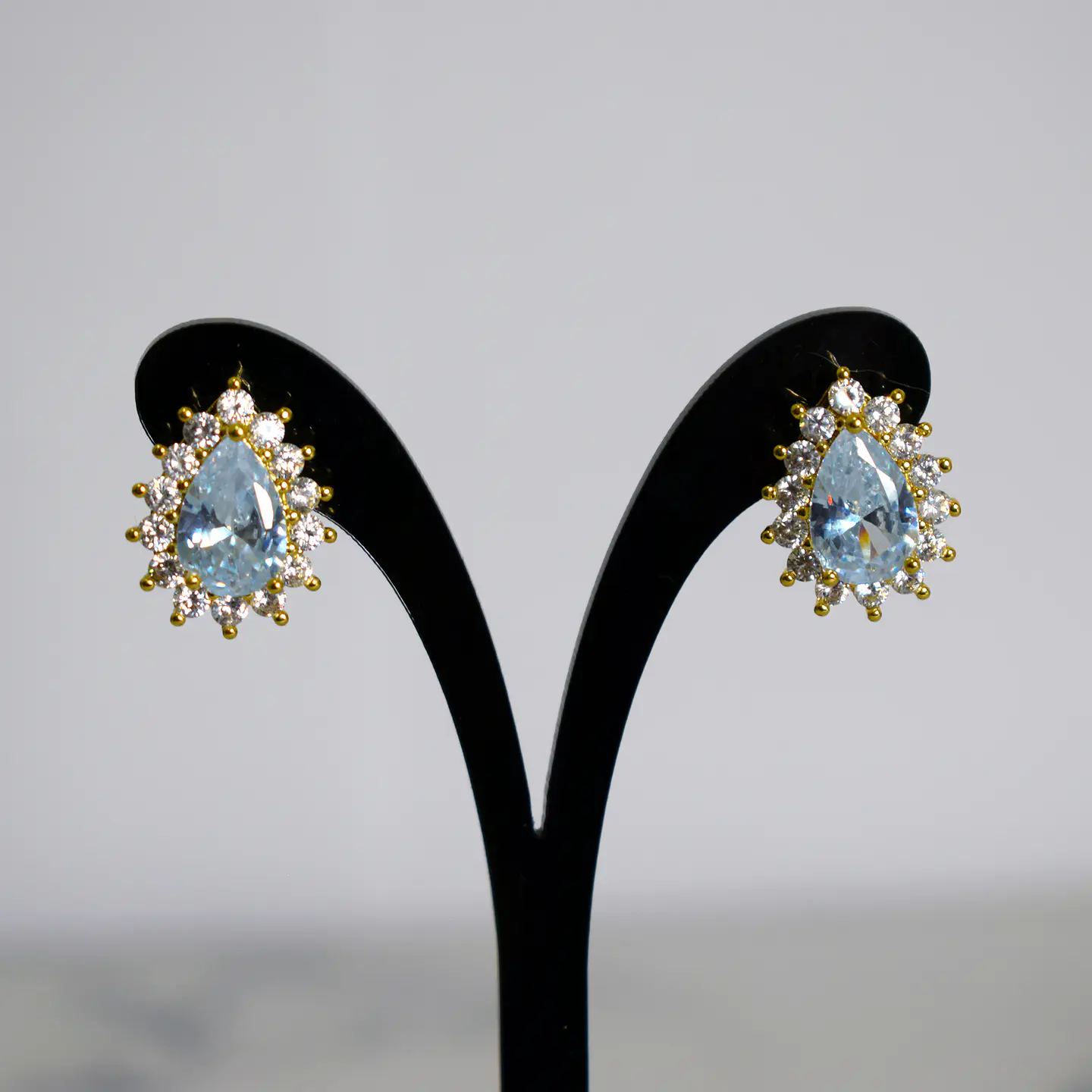Set Collar + Aros De Gotas Acero Inoxidable - Bañado Oro 18k 6