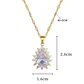 Set Collar + Aros De Gotas Acero Inoxidable - Bañado Oro 18k - Miniatura 2