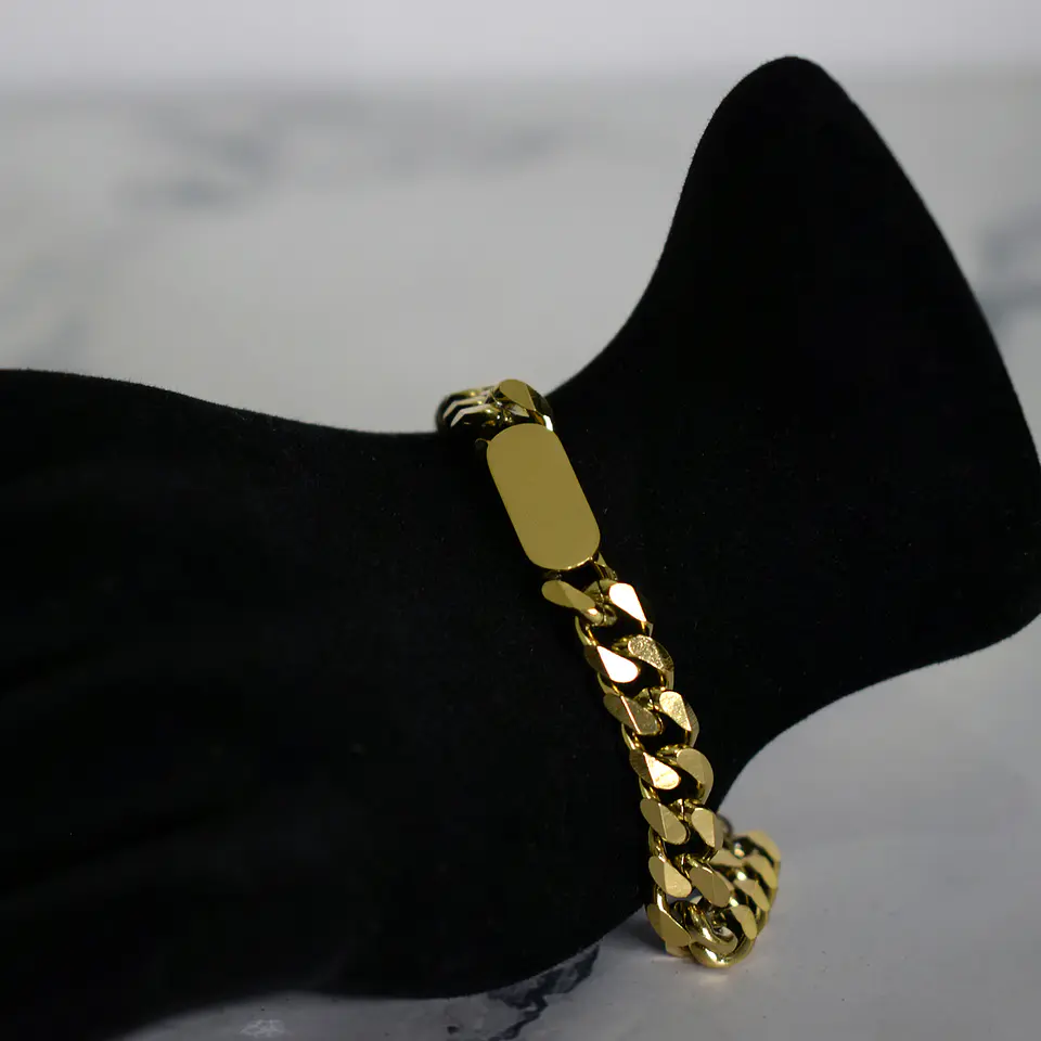 Set Cadena + Pulsera Grumet Acero Inoxidable 8mm Collar 5