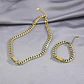 Set Cadena + Pulsera Grumet Acero Inoxidable 8mm Collar - Miniatura 7