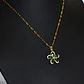 Collar Flor Circones Verde Acero Inoxidable - Bañado Oro 18k - Miniatura 6