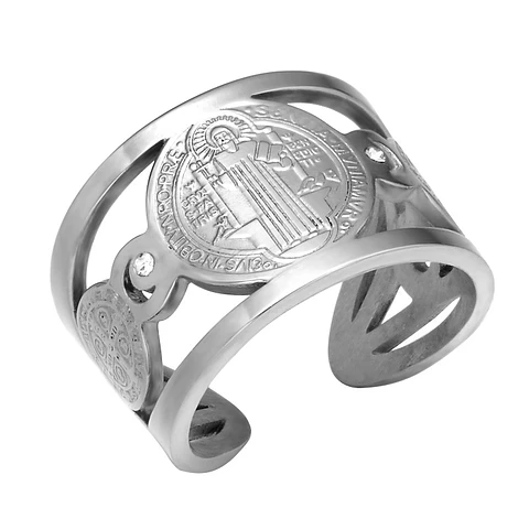 Anillo Ajustable Acero Inoxidable Figura Religión Moisés