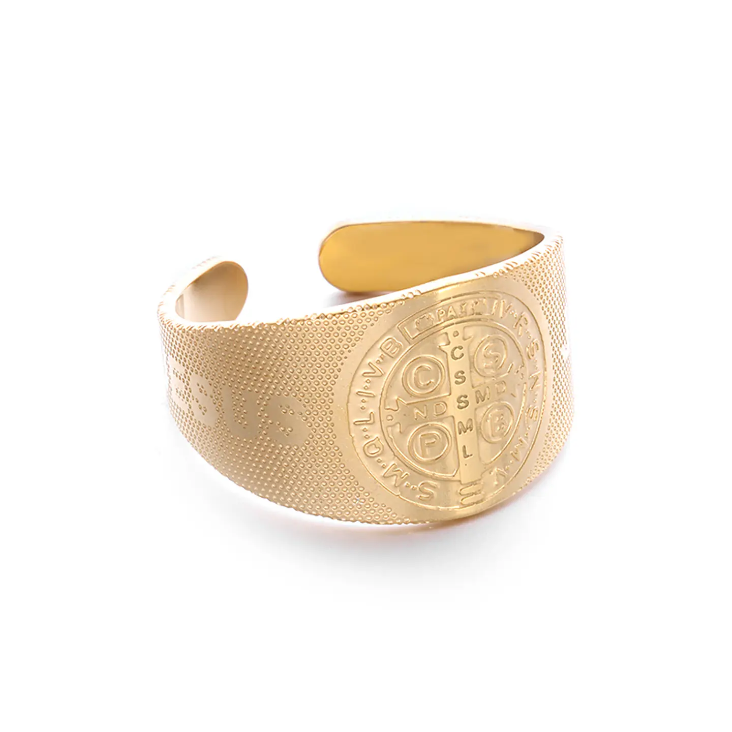 Anillo Ajustable Acero Inoxidable Religión Jesús Cruz 2