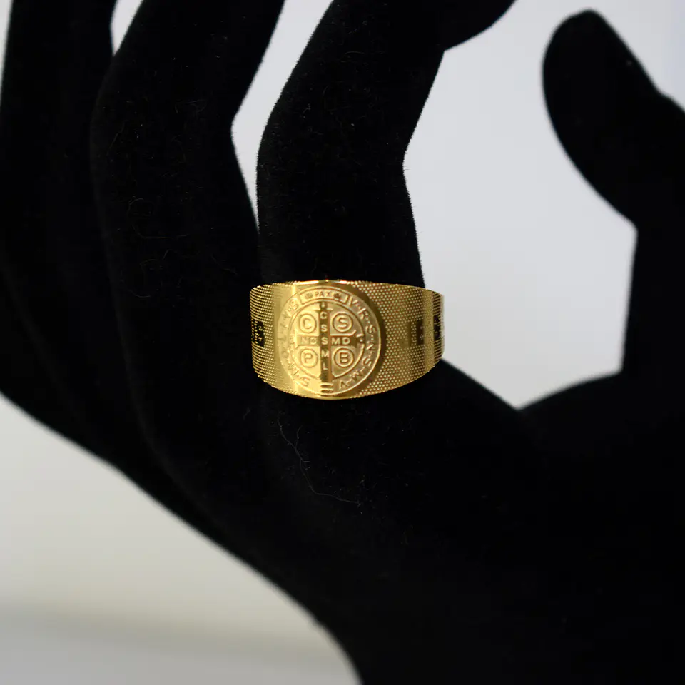 Anillo Ajustable Acero Inoxidable Religión Jesús Cruz 8
