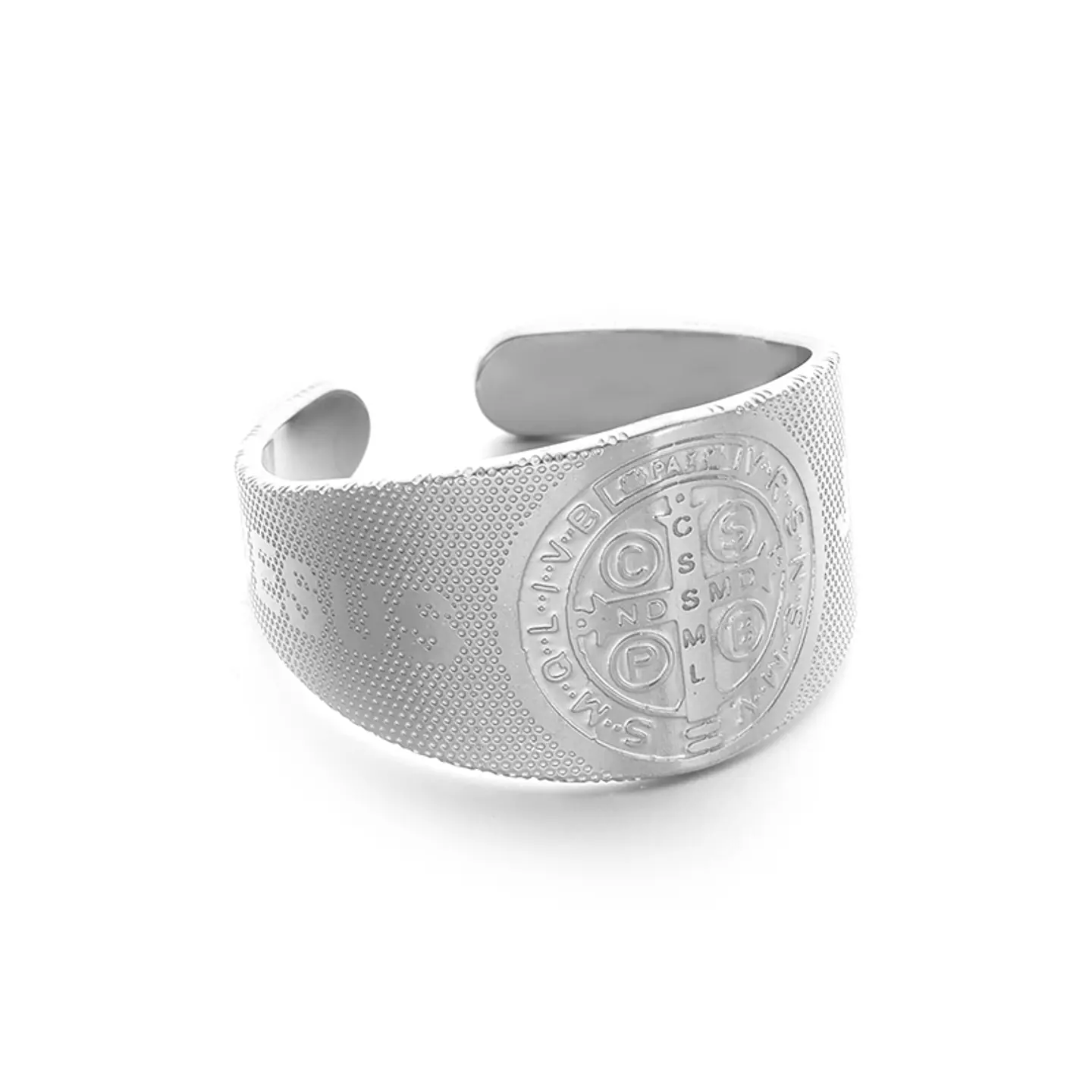 Anillo Ajustable Acero Inoxidable Religión Jesús Cruz 1