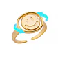 Anillo Ajustable Antiestrés Acero Inoxidable Smile Feliz Triste - Miniatura 2