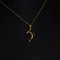 Collar Delfín Cadena Plata Fina 925 Baño De Oro 18k Mujer - Miniatura 2