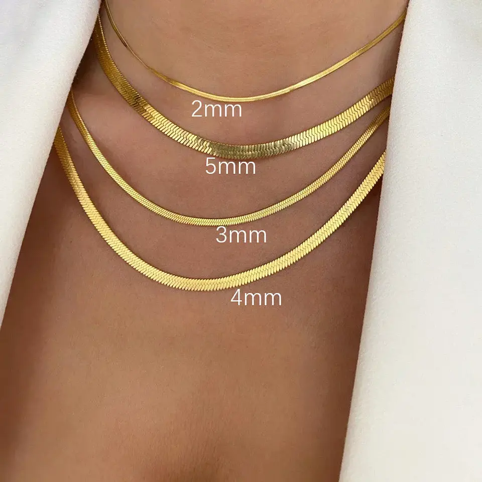 Gargantilla Choker Acero Quirúrgico Serpiente Unisex Dorado 2