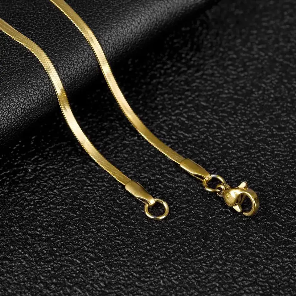 Gargantilla Choker Acero Quirúrgico Serpiente Unisex Dorado 3