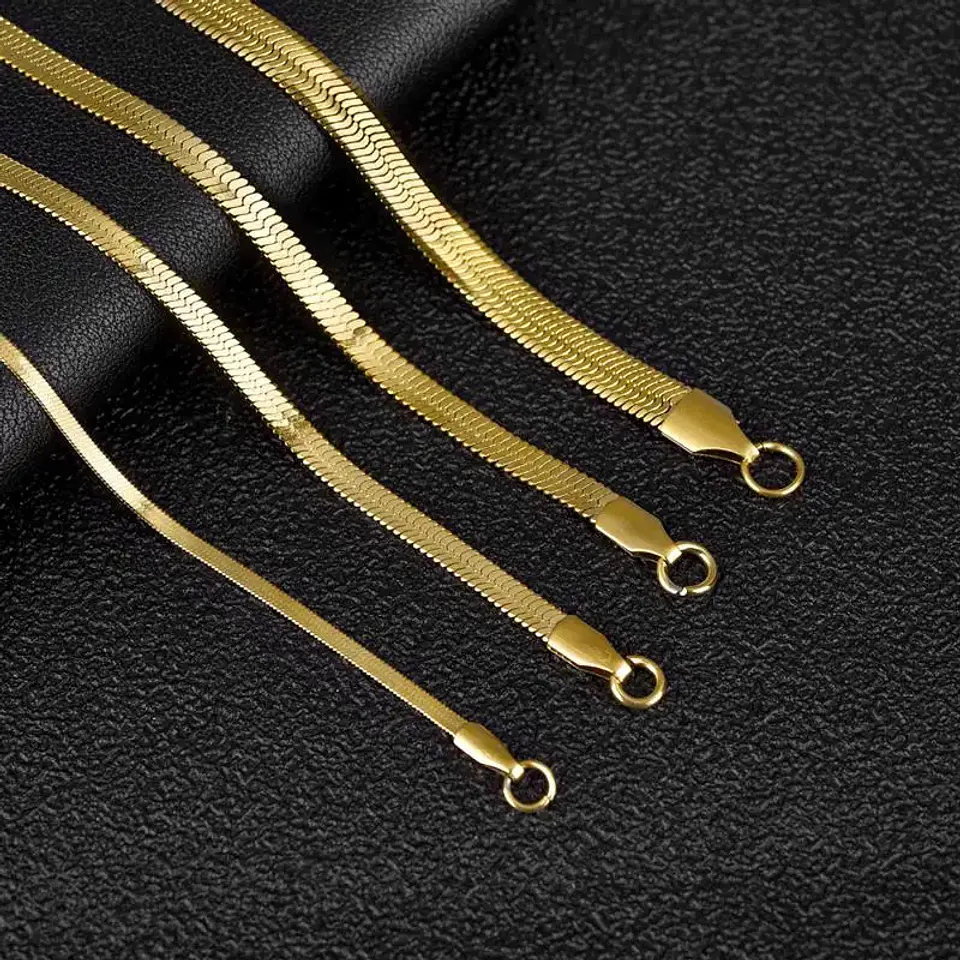 Gargantilla Choker Acero Quirúrgico Serpiente Unisex Dorado 6