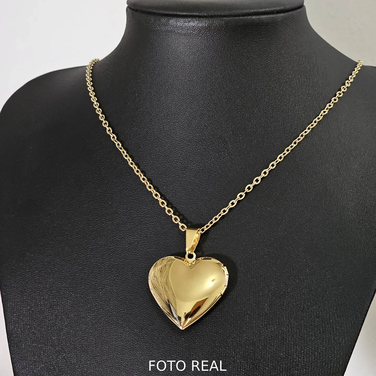 Collar Relicario Corazón Love Guardapelo En Acero Inoxidable 8