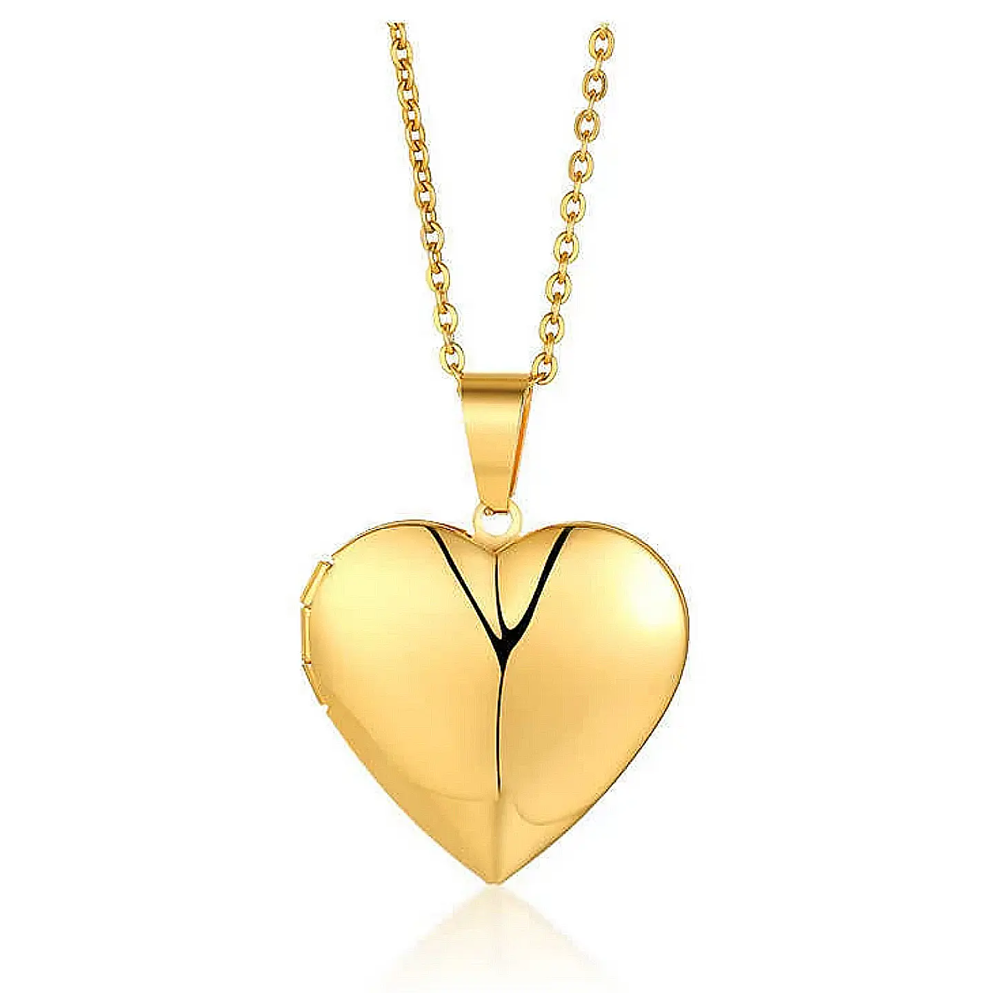 Collar Relicario Corazón Love Guardapelo En Acero Inoxidable 2