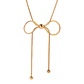 Collar Lazo Coquette Nudo - Acero Inoxidable Bañado Oro 18k - Miniatura 1