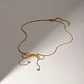 Collar Lazo Coquette Nudo - Acero Inoxidable Bañado Oro 18k - Miniatura 6